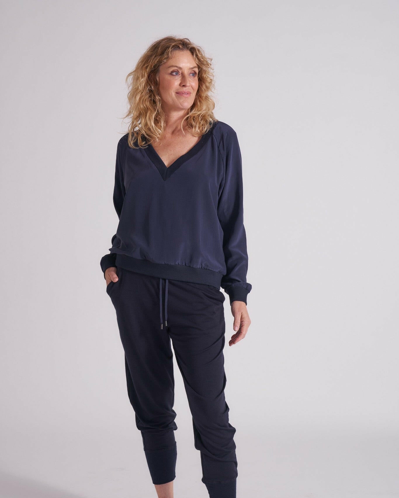 Merino Wool Lounge Pants | Ink Blue.