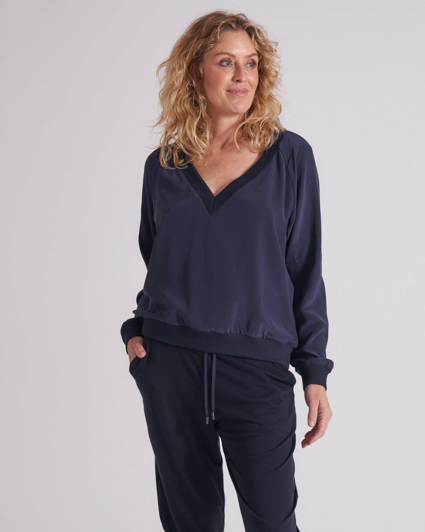 Merino Wool Lounge Pants | Ink Blue.