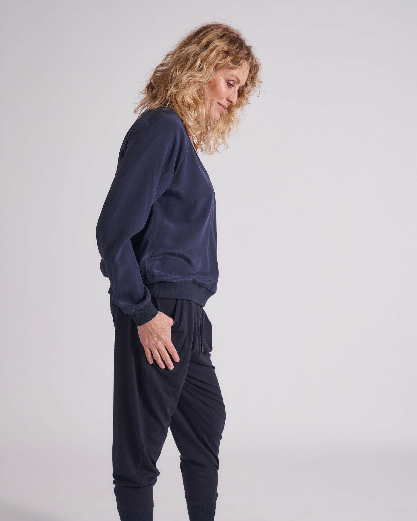 Vee Silk Sweatshirt.