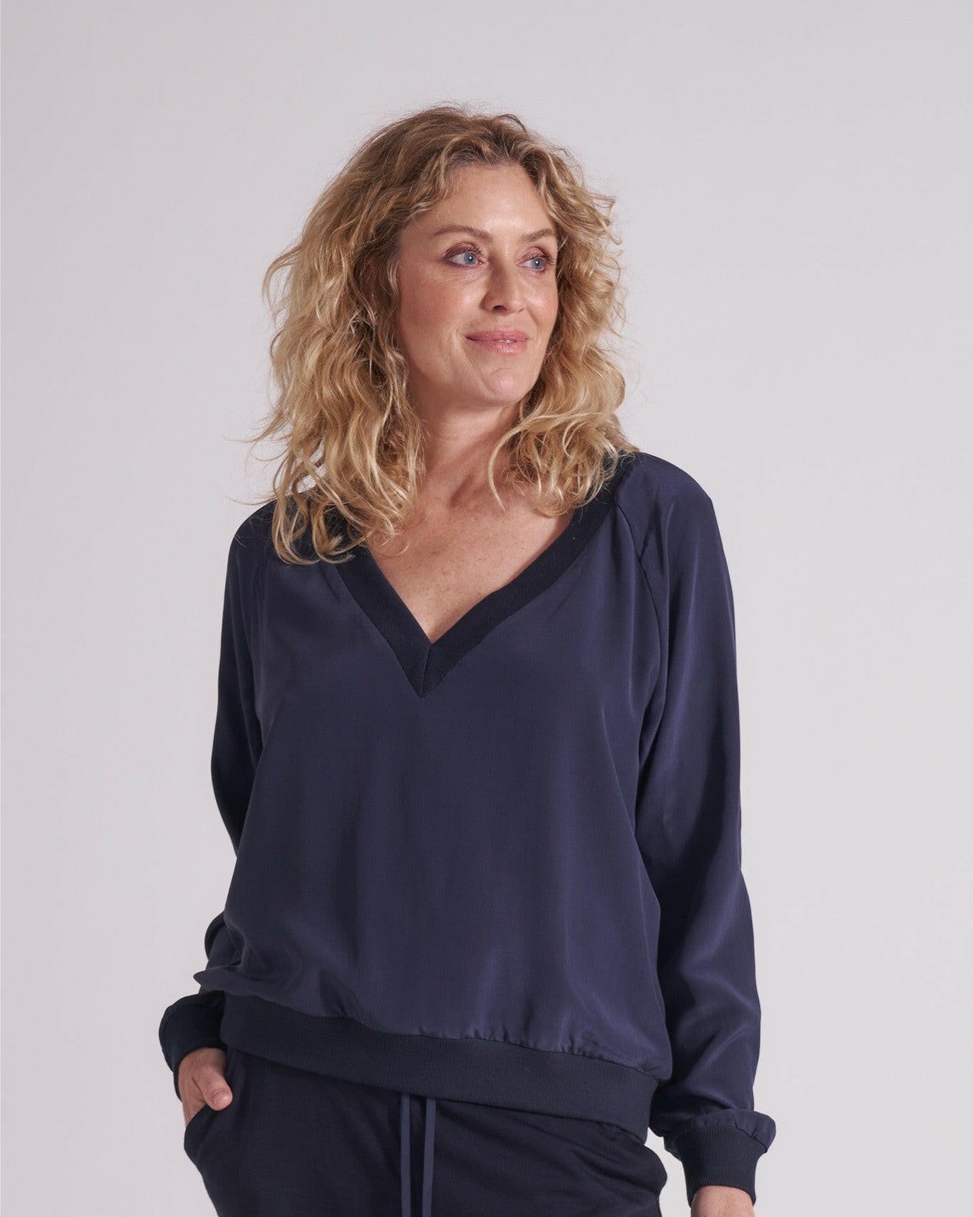 Vee Silk Sweatshirt.