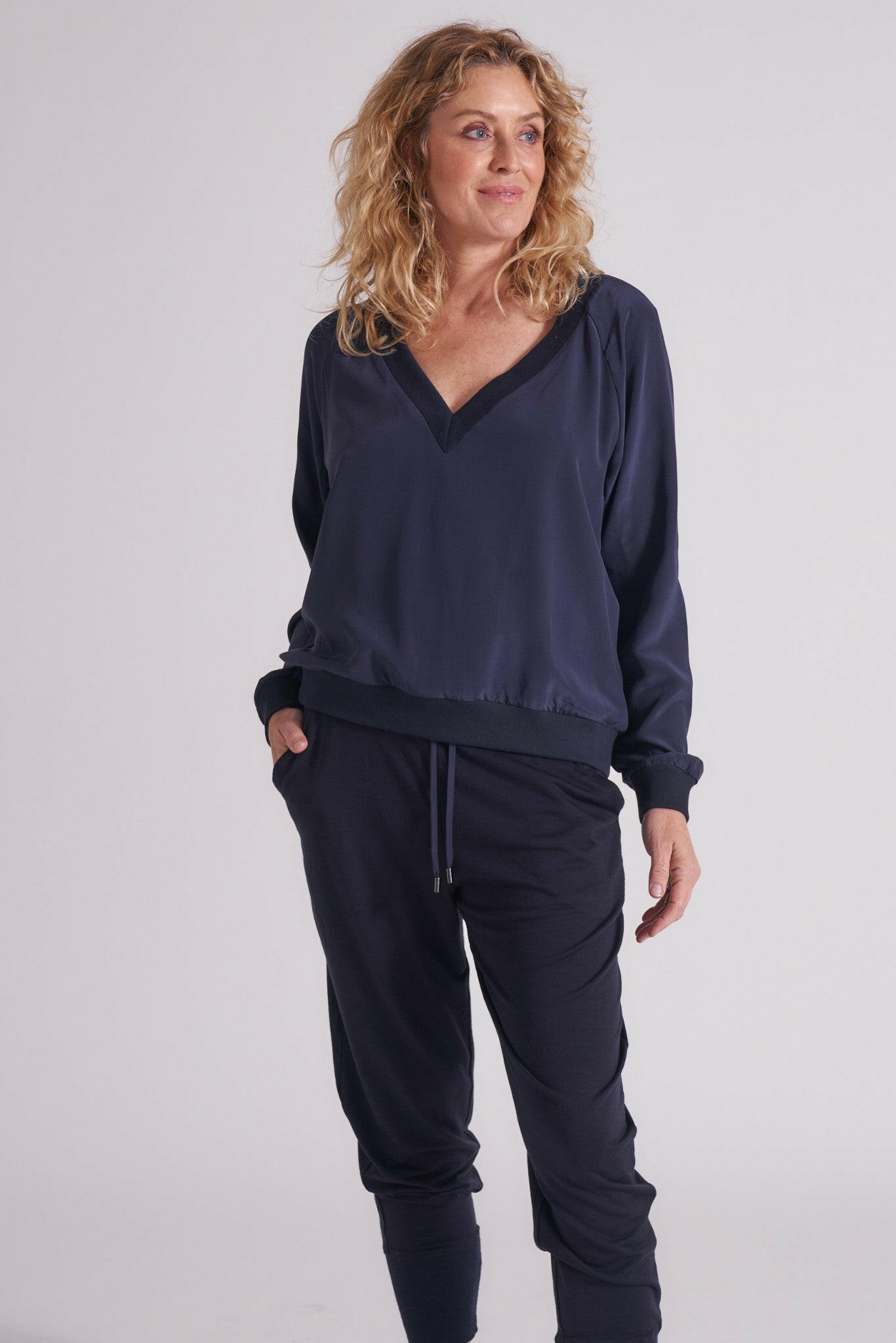 Merino Wool Lounge Pants | Ink Blue.