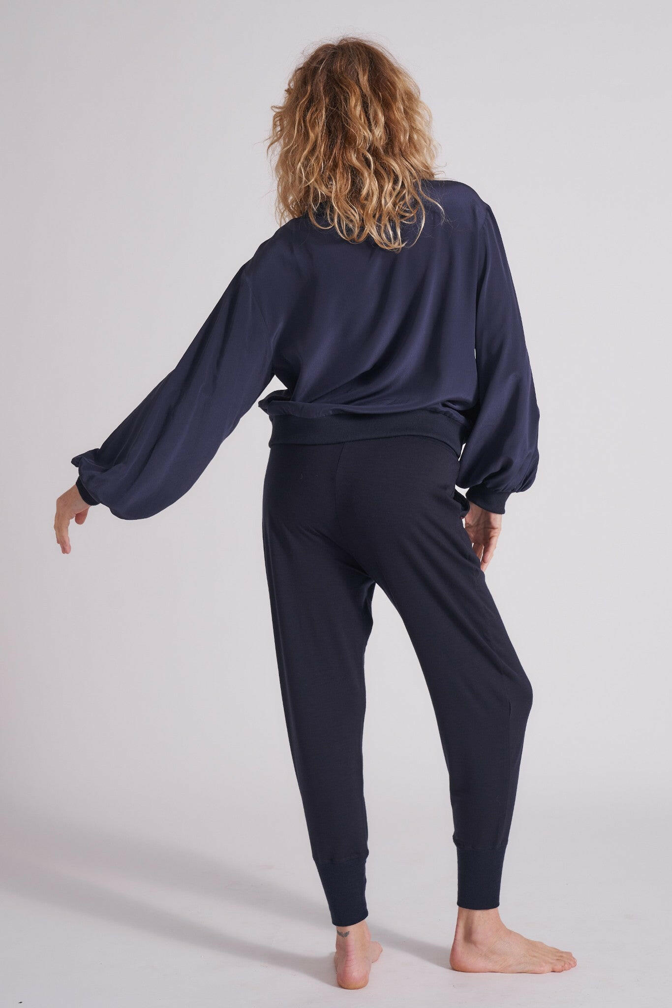Merino Wool Lounge Pants | Ink Blue.